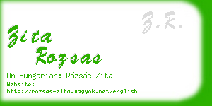 zita rozsas business card
