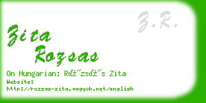 zita rozsas business card